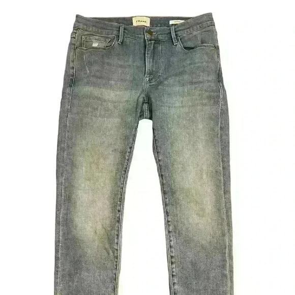 Frame Le Garcon Straight Leg Jeans Women’s Size 27 Mid Rise Medium Wash Stretch - Picture 3 of 5